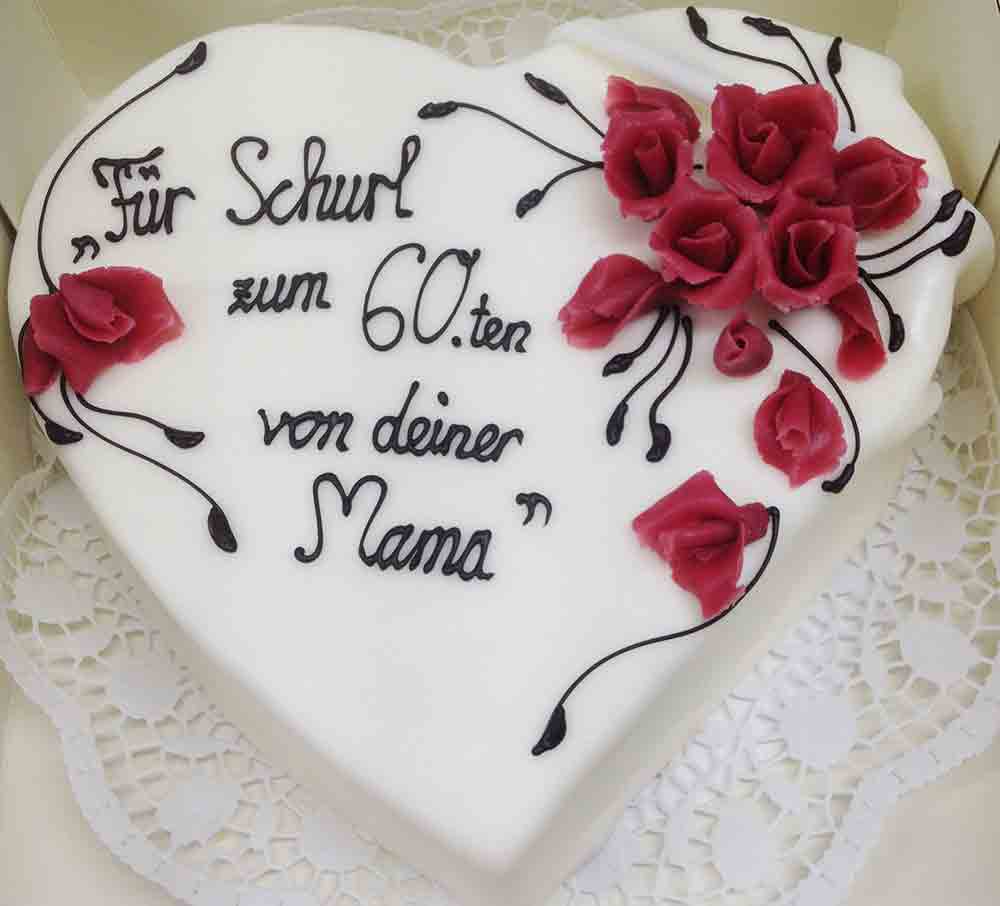 Bäckerei Fischerkeller Putzbrunn - Torte zum 60. Geburtstag